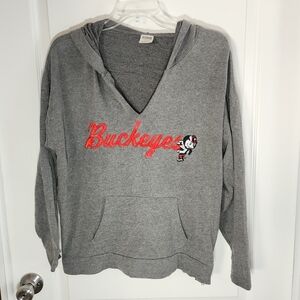 Victoria's Secret PINK Ohio State Buckeyes Pullover Hoodie Size small gray